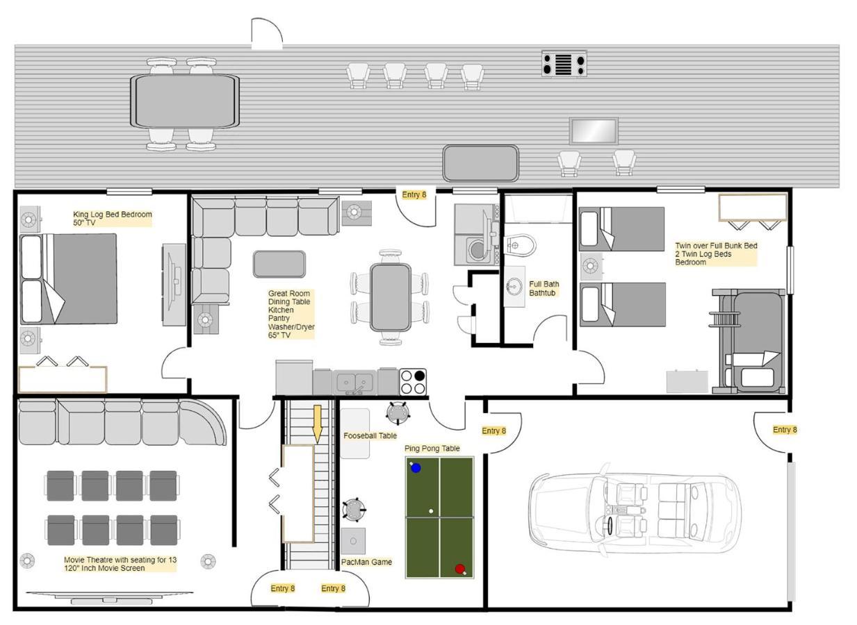Fun & Games By Honeybearcabins 2Br/1Ba Sleeps 7 Сивиървил Екстериор снимка